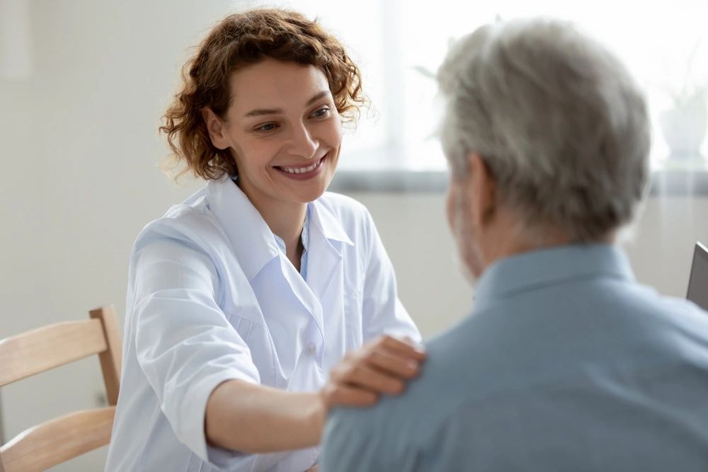 Community members receiving hearing healthcare services